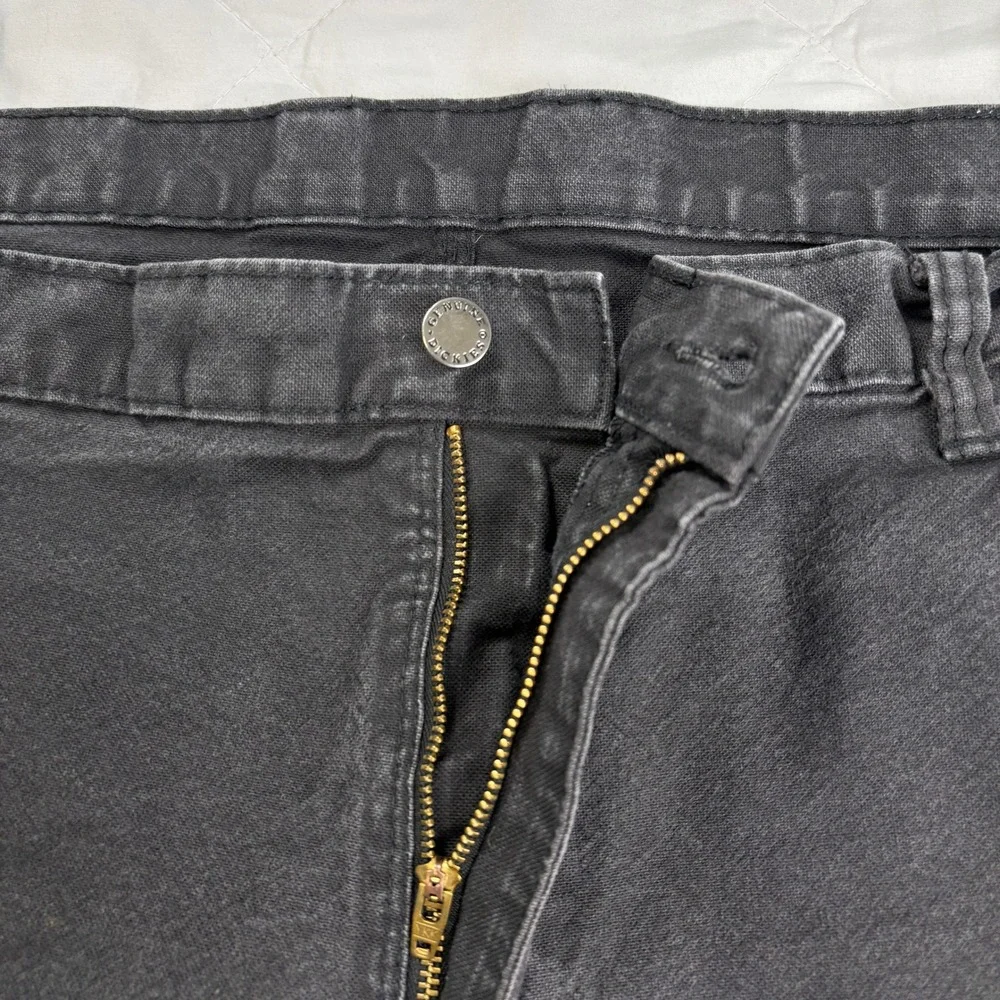 Dickies Men's‎ Carpenter Work Pants 40x32 Black Cotton Stretch Hammer Loop